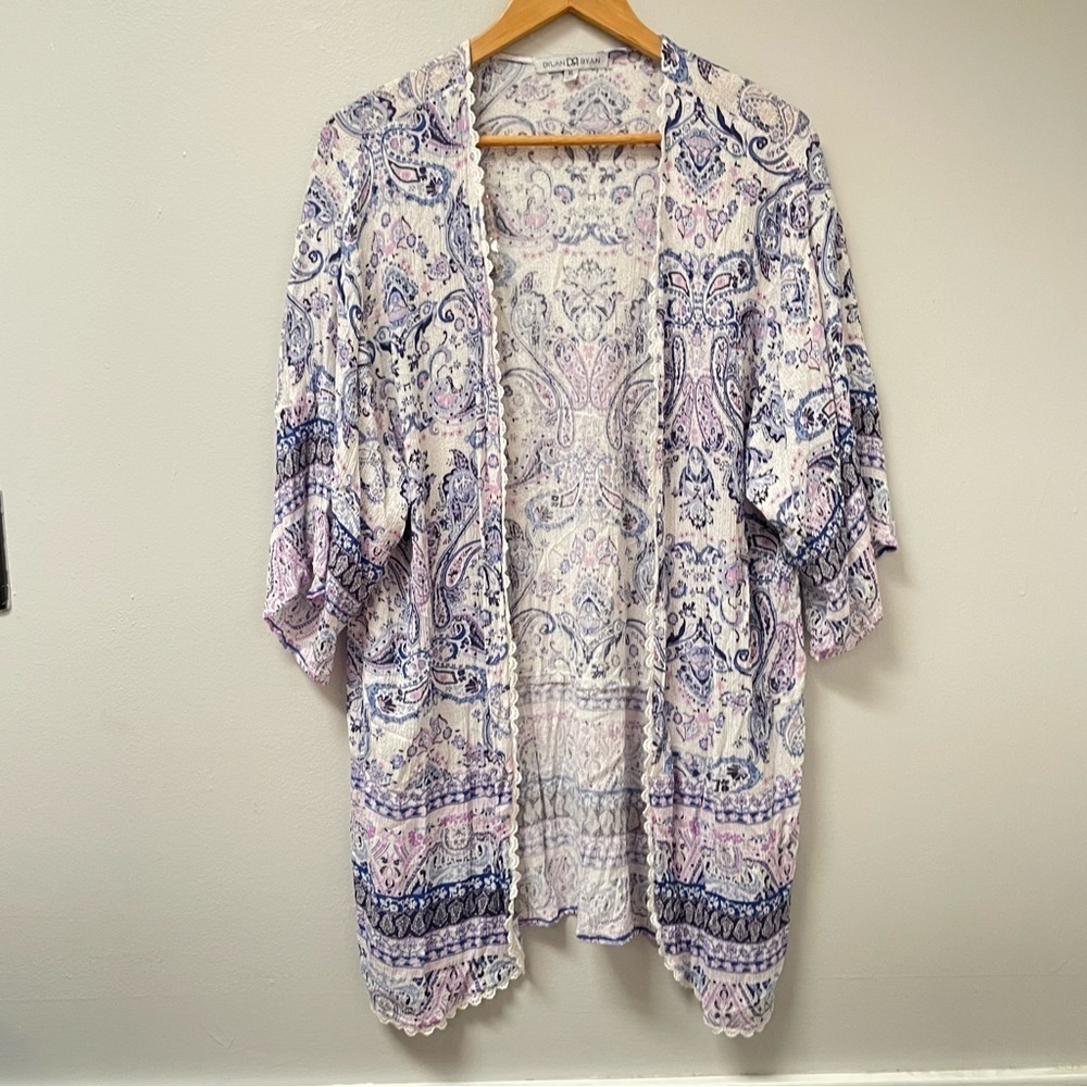 Dylan Ryan Multi Colored Kimono Cardigan